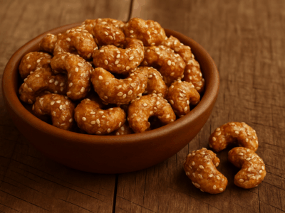 Castanha de Caju Caramelizada C/Gergelim