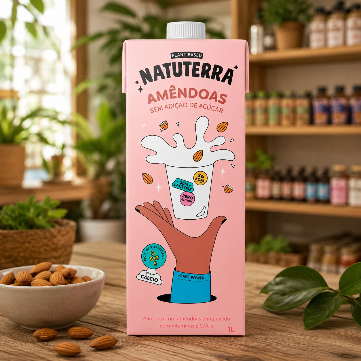 Leite de Amêndoas 1L - Natuterra