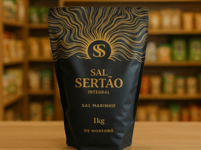 Sal Marinho Integral de Mossoró 1kg - Sal Sertão