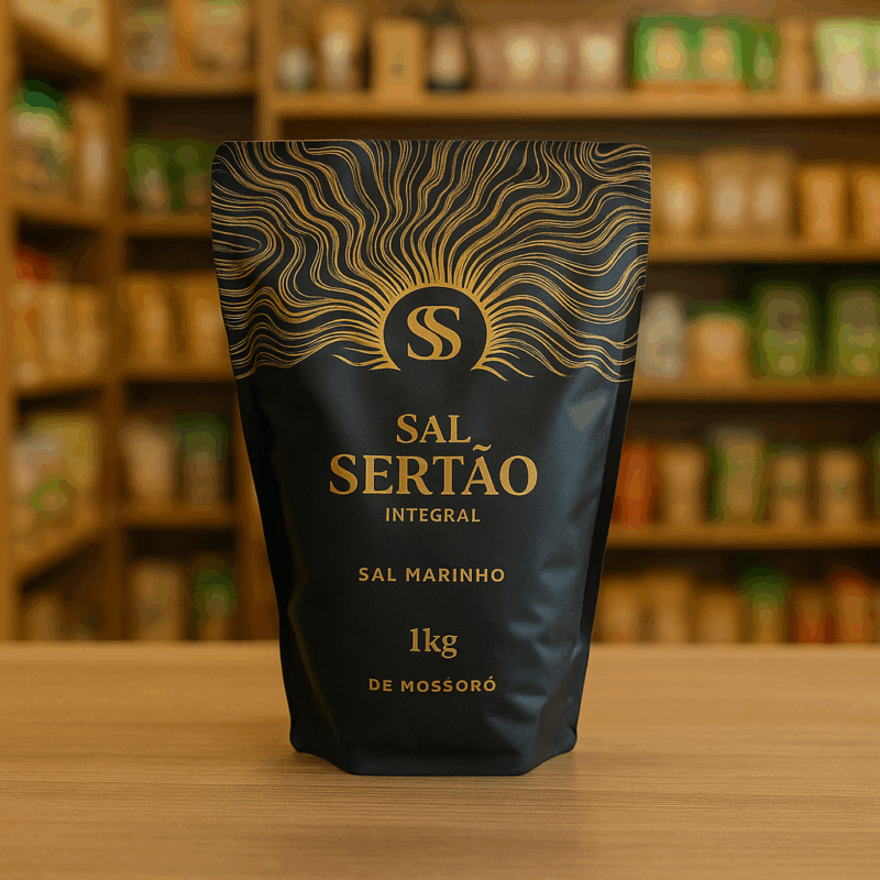 Sal Marinho Integral de Mossoró 1kg - Sal Sertão