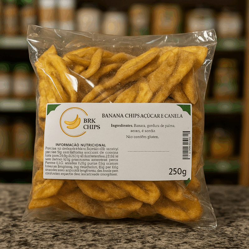 Banana Chips Açúcar e Canela 250g