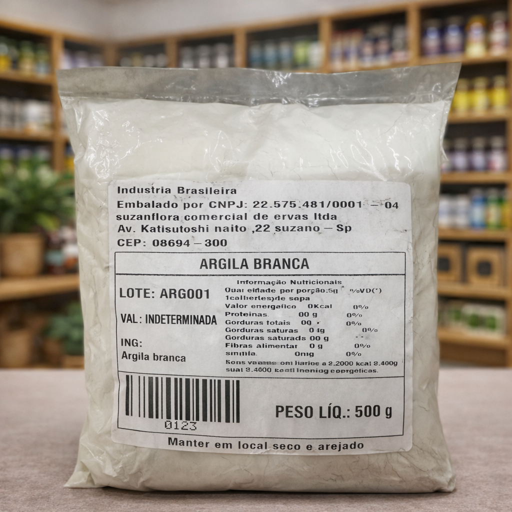 Argila Branca - Pacote 500g
