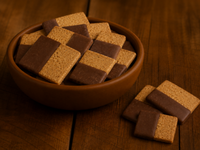 Biscoito Vegano Banana, Canela e Chocolate